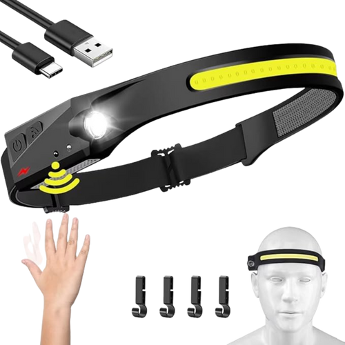 Rechargeable LED headlamp for mechanics and hands-free repairs