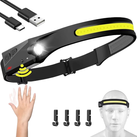 Rechargeable LED headlamp for mechanics and hands-free repairs