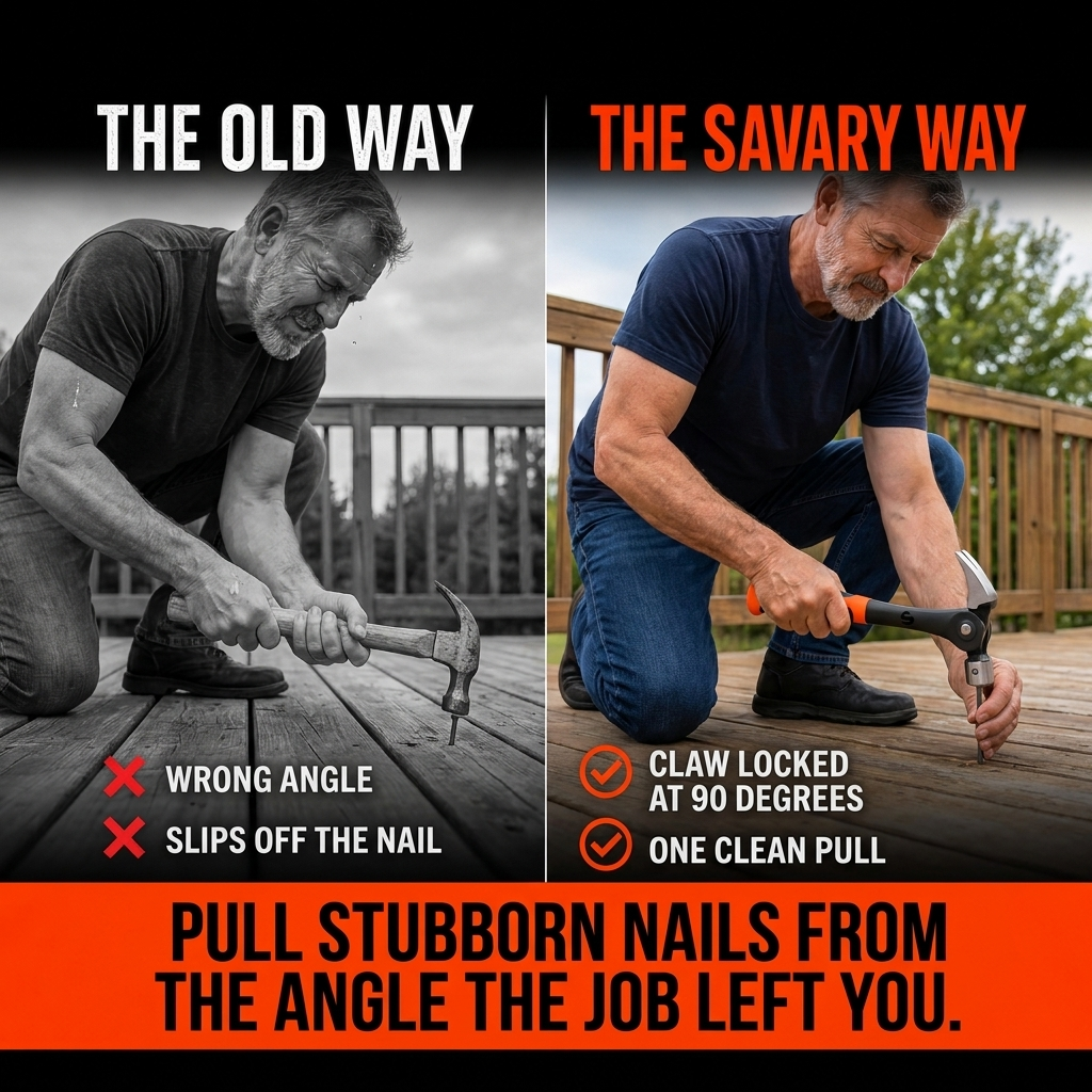 The old way vs the Savary way: claw locked at 90 degrees, one clean pull