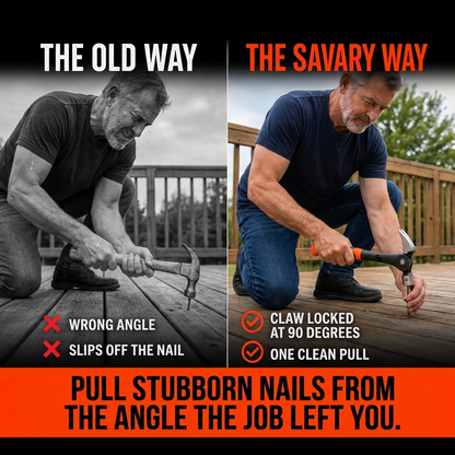 The old way vs the Savary way: claw locked at 90 degrees, one clean pull