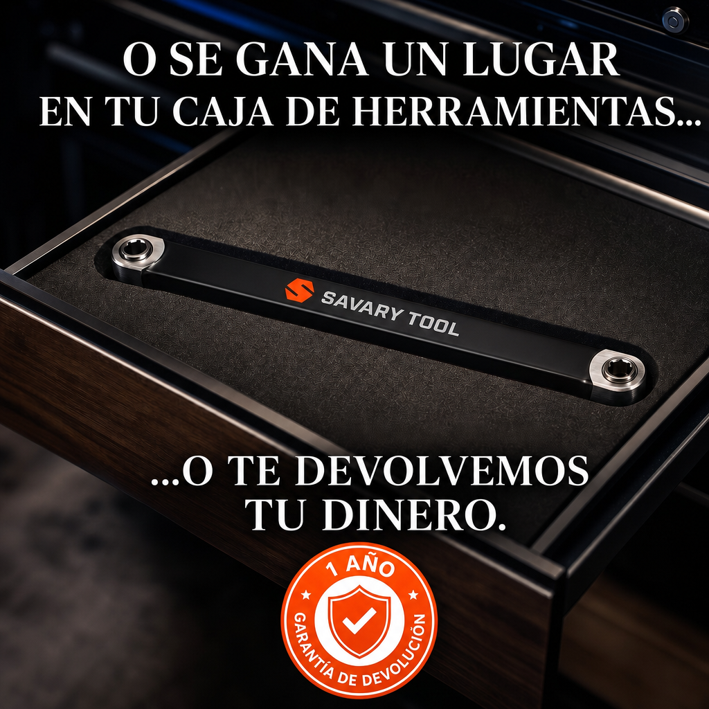 Garantía de devolución de 1 año: o se gana un lugar en tu caja de herramientas o te devolvemos tu dinero