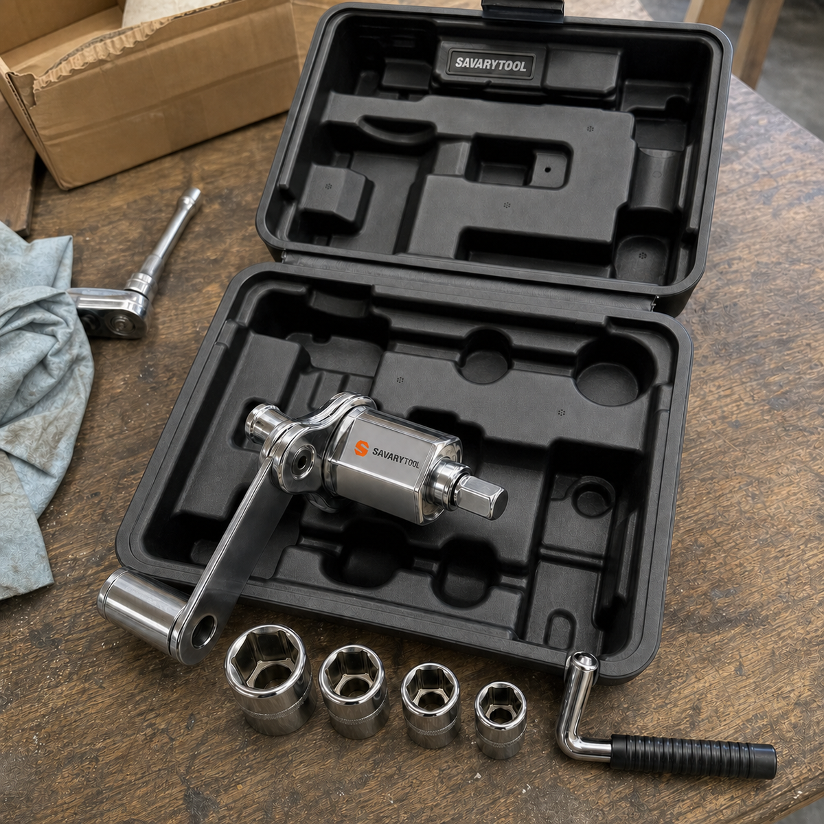 Customer SavaryTool kit on a workbench