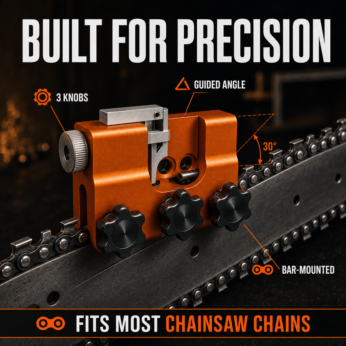 Savary Chainsaw Sharpener built for precision card