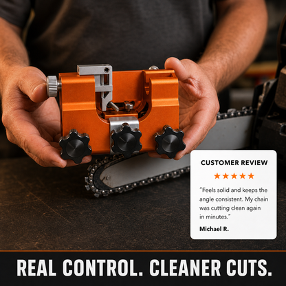 Savary Chainsaw Sharpener customer review card